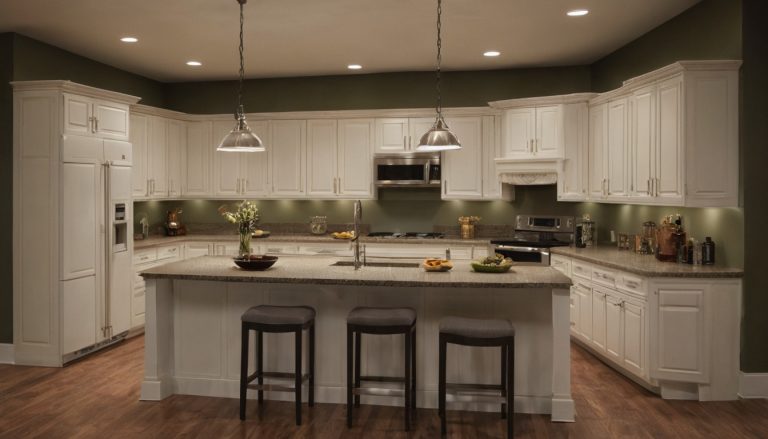 Practical visual for White kitchen cabinets should be approved under the specified kitchen lighting, not showroom lighting